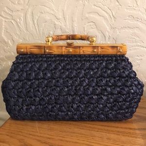 Vintage Lefcort navy blue purse